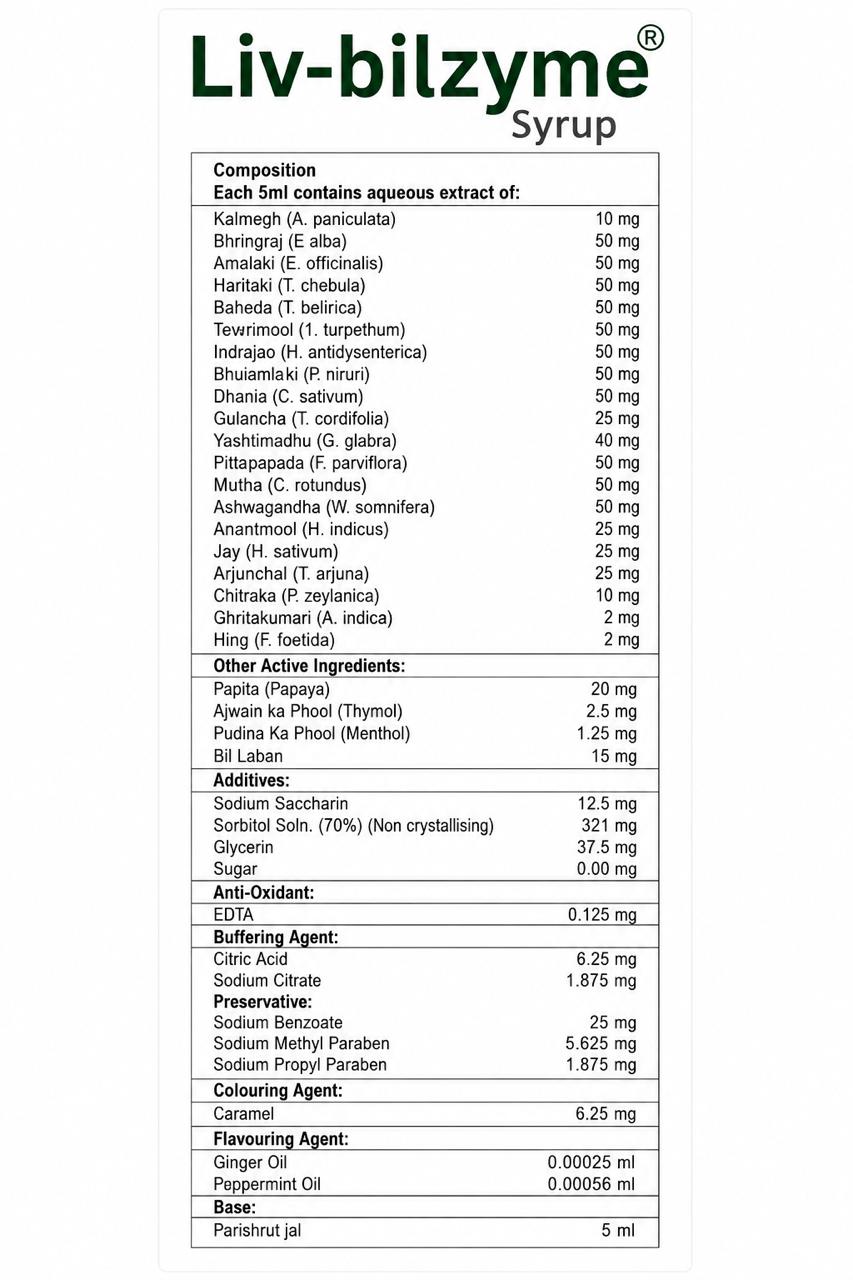 LIV-BILZYME SYRUP 200ML