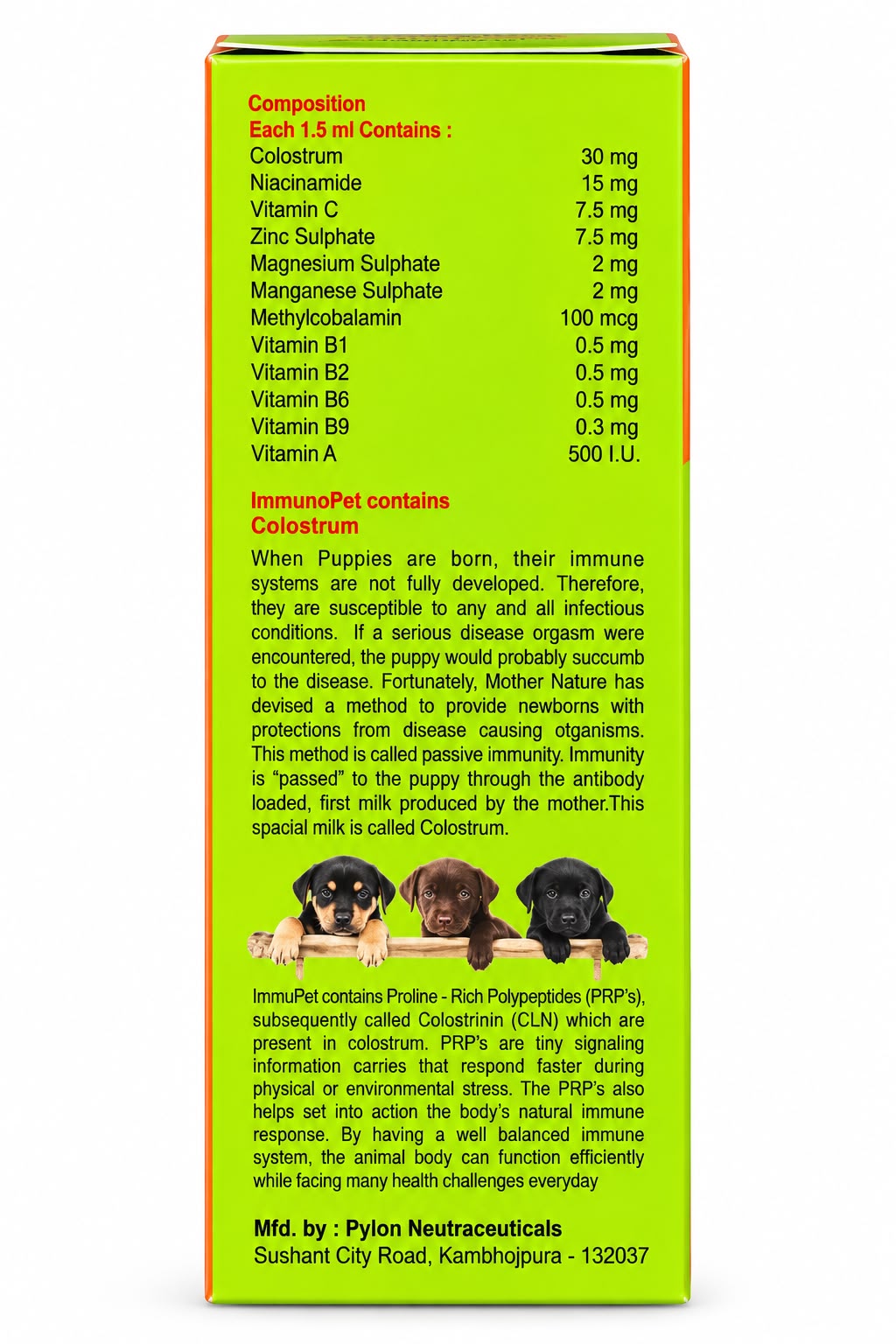 IMMUNOPET Feed Supplement 60ml