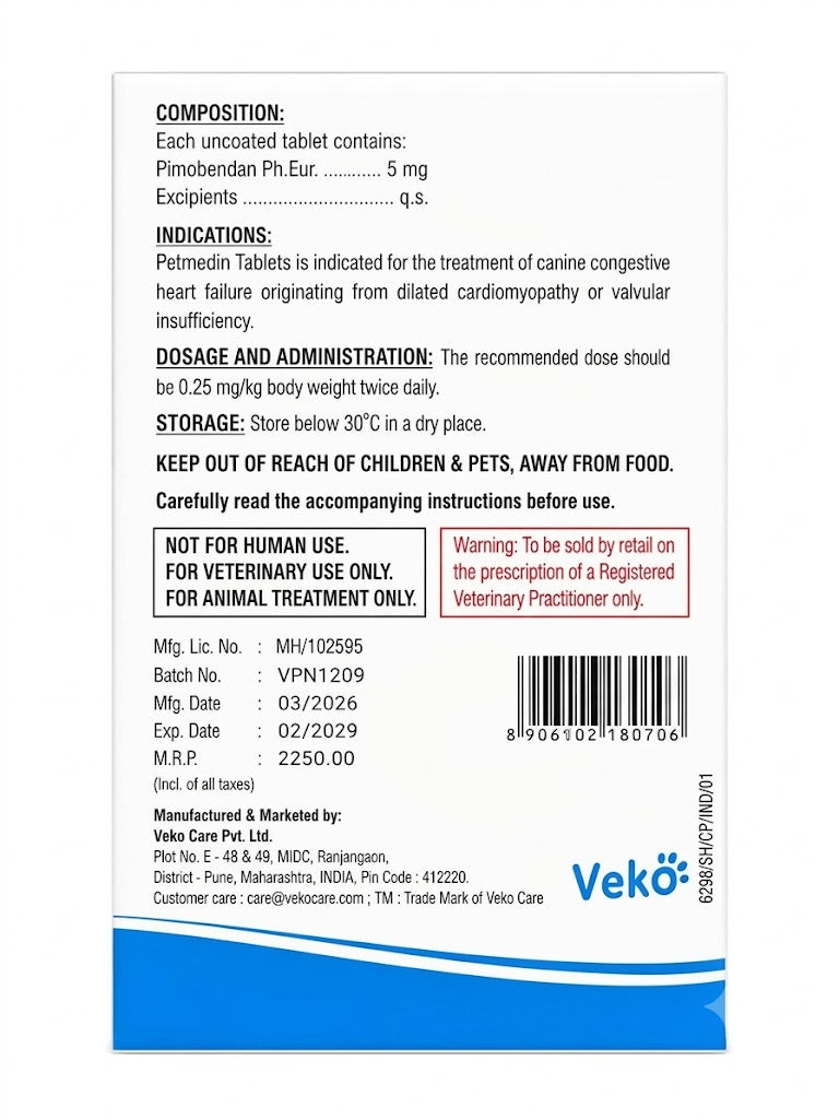 VeKo PETMEDIN 5MG 30Tb